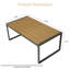 Table basse d'extérieur rectangulaire en bois WPC