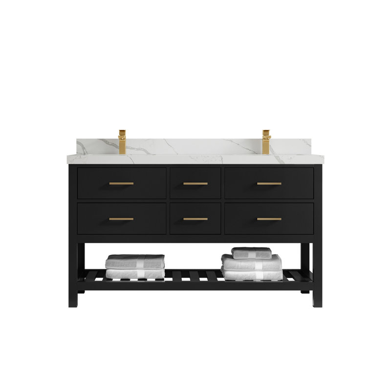Parker 60 po X P 22 po De salle de bain, Calacatta Laza