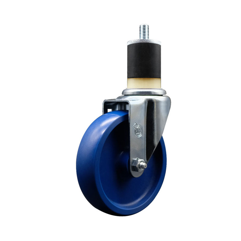 Solid Poly Wheel Swivel 1-7/8 Inch Expanding Stem Caster SCC