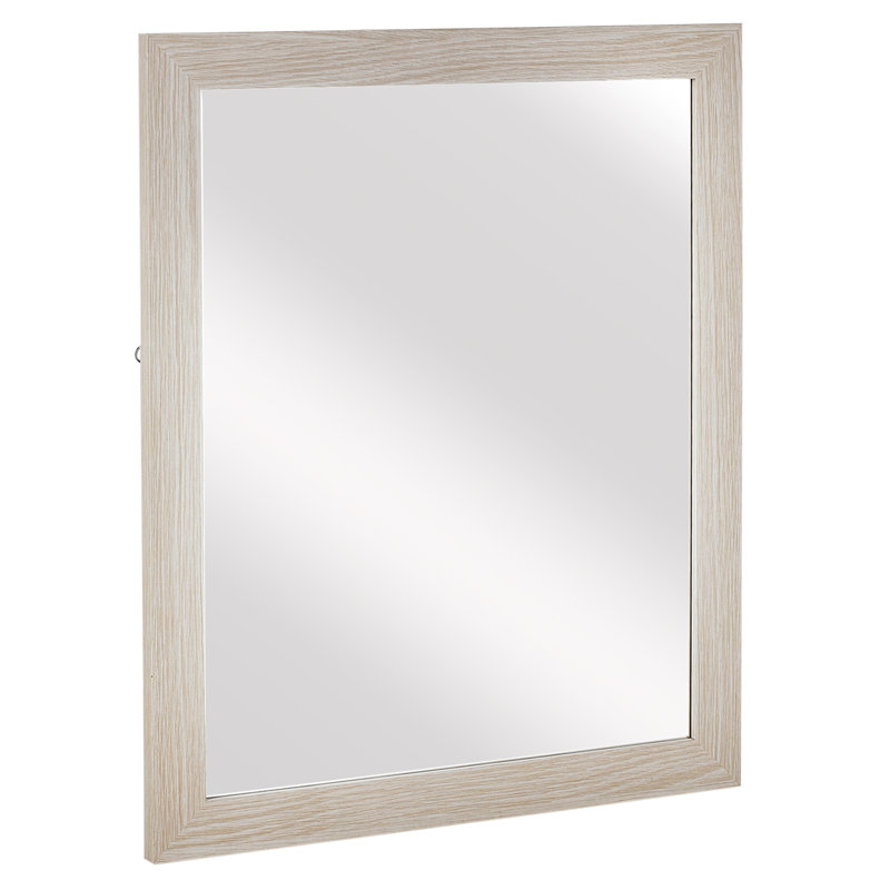 Aspasius Wood Flat Wall Mirror, Oak