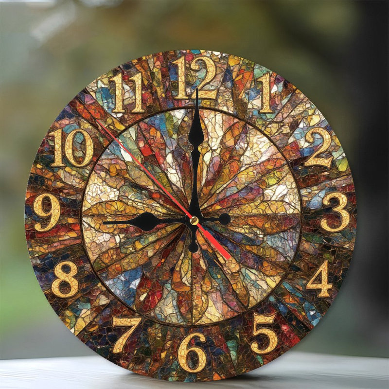 Horloge en vitrail