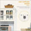 Élégant buffet avec huche, armoire de rangement pour garde-manger avec porte en verre encadrée et espace pour micro-ondes-2058712675