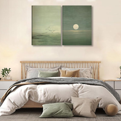 2 Piece Wrapped Canvas Wall Art