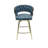 26" Bar Chair Suede Woven Bar Stool Set Of 2,En Legs Barstools No Adjustable Kitchen Island Chairs,360 Swivel Bar Stools Upholstered Bar Chair Counter Stool Arm Chairs With Back Footrest
