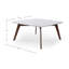 Riccardo 31" Square Italian Carrara White Marble Coffee Table With Walnut Legs 