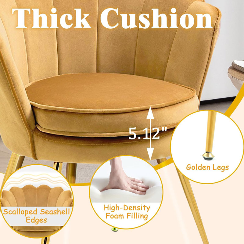 Ensemble de 2 chaises d'appoint en velours rose, Brown Cotton Blend