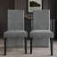 Chaise en bois noire avec housse en velours-349343673