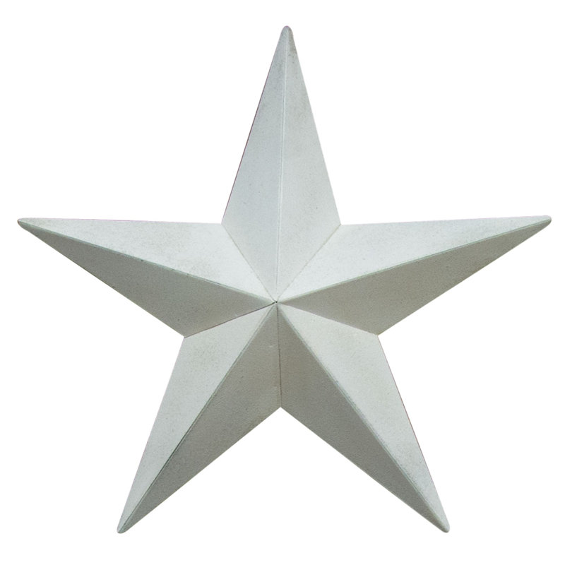 Décoration murale étoile Barn, Blanc, H 24 po x l 24 po x P 2,5 po