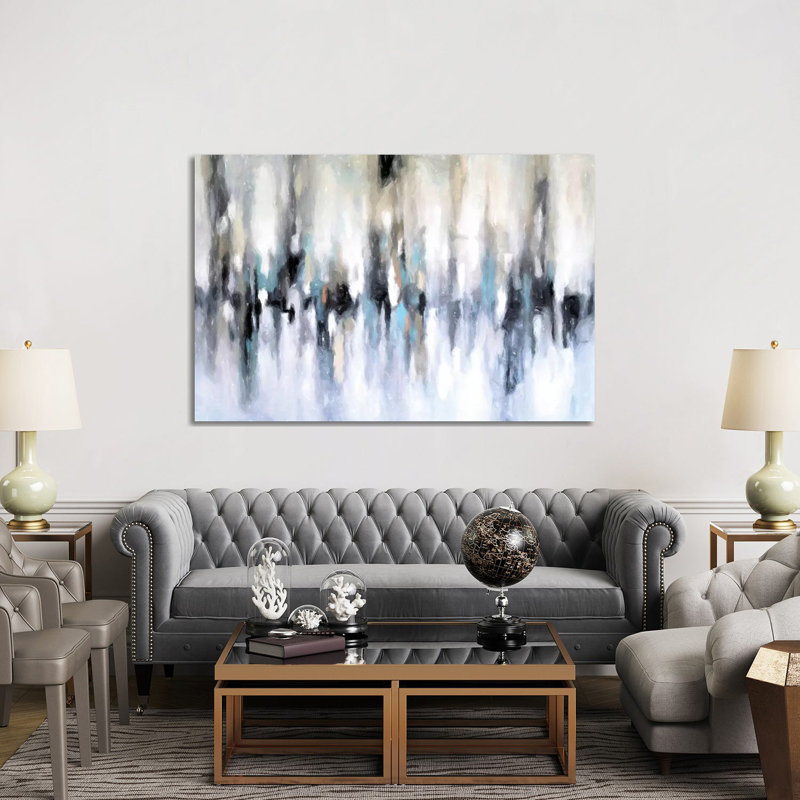 «Abstract Cityscape» par Radiana Christova, impression sur toile tendue, H 40 po x l 60 po x 1,5 po