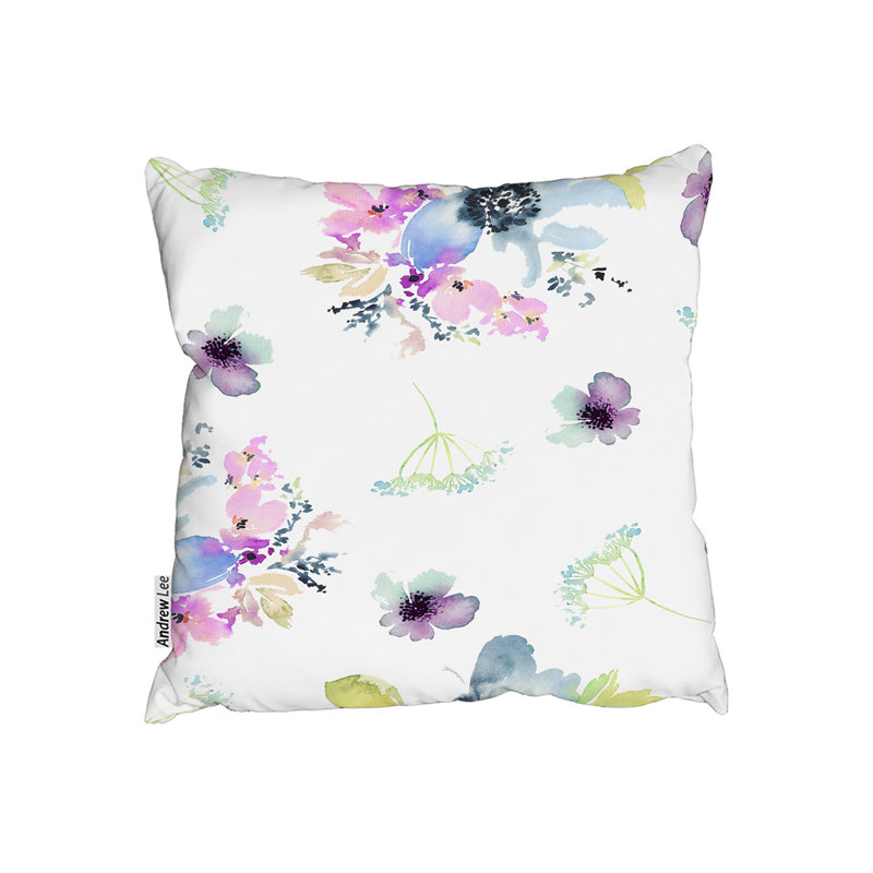 Watercolour Flowers Cushion Cover, 45cm x 45cm