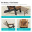Chaise pliante Adirondack avec repose-pieds rétractable et porte-gobelet, réglable à 3 positions pour le patio, assise extérieure toutes saisons-830062983