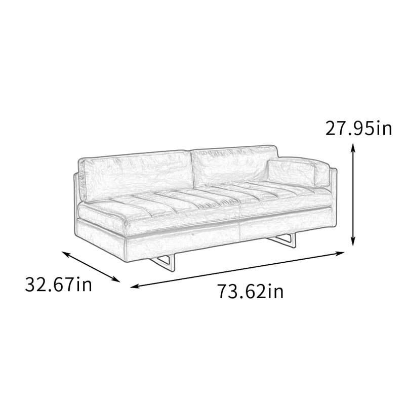 Méridiennes d'intérieur en cuir Living Room, Orienté à droite