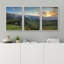 Paysage naturel, lever de soleil sur les vertes collines, matin, lueur, photographie de paysage, réalisme, décor panoramique-104074411-104074412