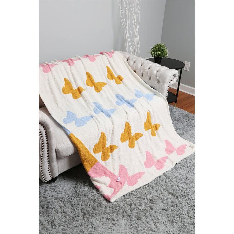 Jeté de luxe à motif animalier - Papillon