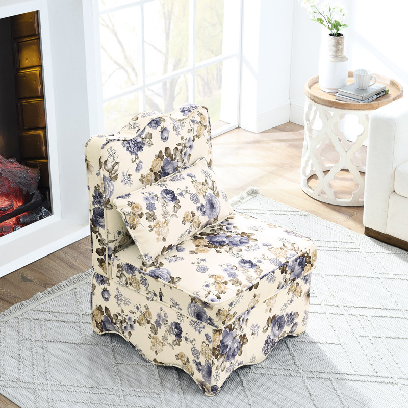 Chaise de salle à manger en flanelle Hilliard Blue