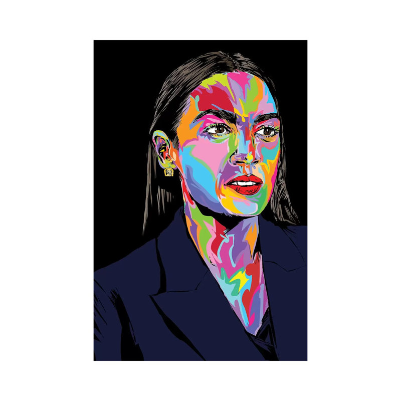Aoc par Technodrome1 - impression d'art graphique, Toile tendue, Aucun mat, H 12 po x l 8 po x P 0,75 po
