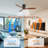 52 Inch Reversible Ceiling Fan Dimmable Light With Remote 6 Speed Silent Dc Motor Memory Function
