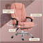 Fauteuil de bureau de massage chauffant inclinable avec hauteur réglable et repose-pieds