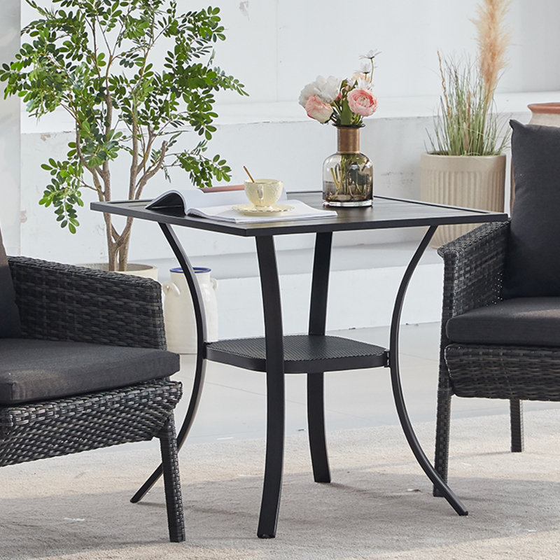 Hesson Outdoor Dining Table, Black