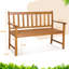 2-Person Outdoor Chair Garden Patio Wooden Loveseat Bench W/Armrests