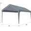 Bâche de remplacement pour abri de voiture 3 x 6 m, imperméable et sécurisée par 72 boucles élastiques. Polypropylène gris pour abri de garage. Installation et rangement faciles. Auvent de remplacement pour abri d'auto protégé.