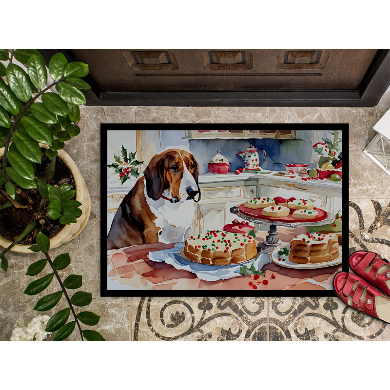 Paillasson Basset Hound Junya DAC3723, L 18 po x L 27 po