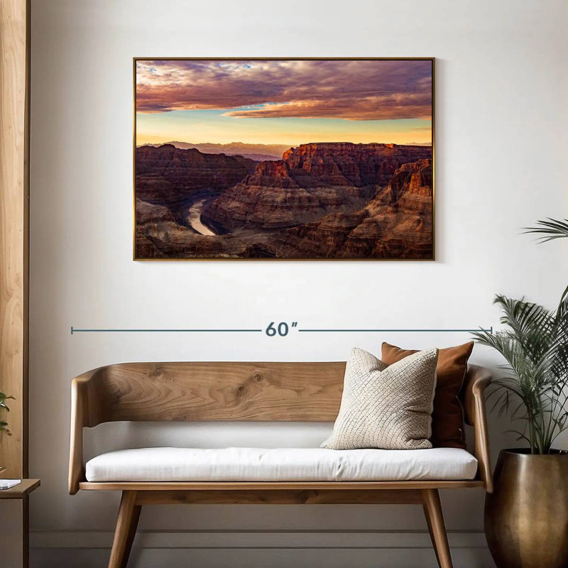 Grand Canyon Rock Forms, Cadre flottant doré, 43 po x 29 po