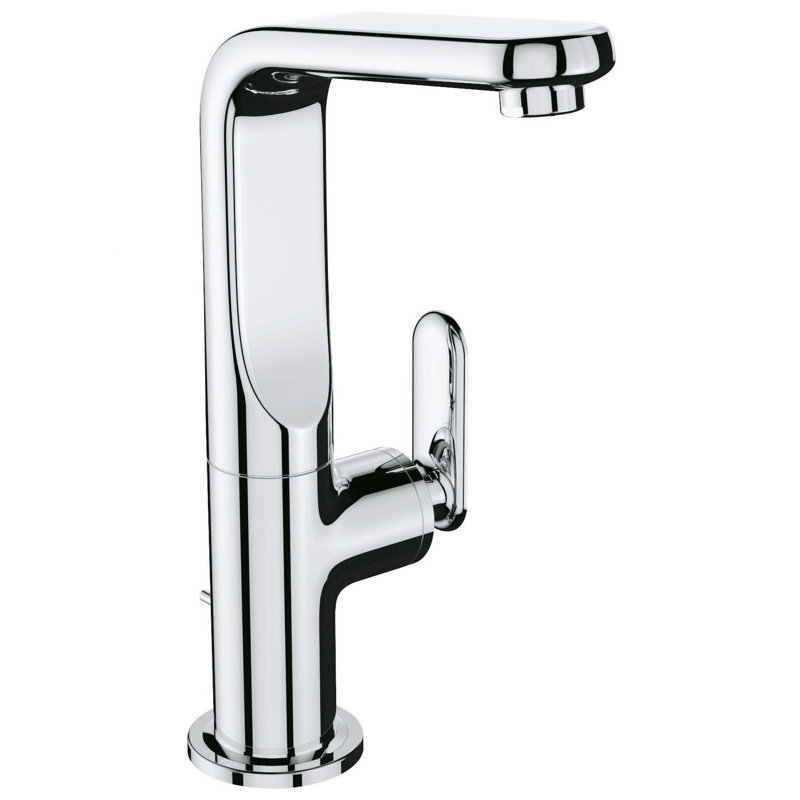 Veris Single Handle Wall Mounted Bathroom Faucet, Moon White