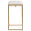 Ensemble de 2 tabourets à coussin capitonné beige et doré Soccoro