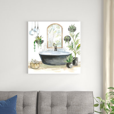 «Black Bathaign II» par Silvia Vassileva, peinture sur toile tendue