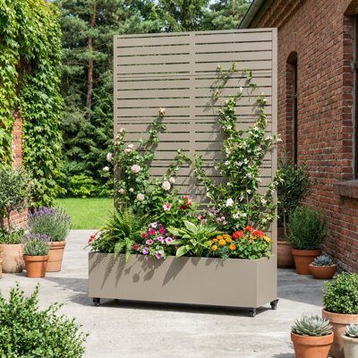 Eulau Metal Planter Box with Wheels