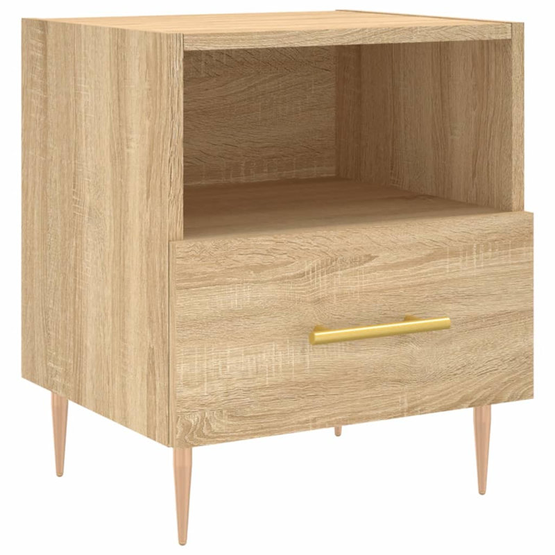 Linda Bedside Cabinets 2 pcs 40x35x47,5 cm Engineered Wood, Sonoma Oak, Individual
