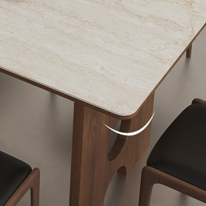 Table de salle à manger rectangulaire simple et rétro, H 29,5 po x L 55,1 po x l 31,5 po