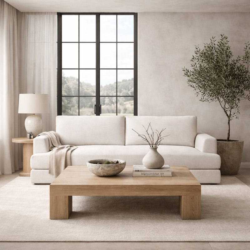 Laguna 96" Sofa, Macarena Light Gray Basketweave