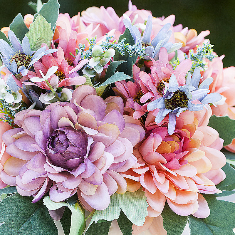 Arrangements floraux mixtes en pot, Mauve / Rose