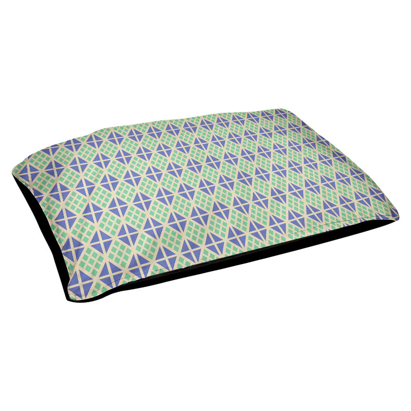 Coussin diamants Byrge, Très grand (l 52 po x P 42 po x H 17 po), Vert / Bleu
