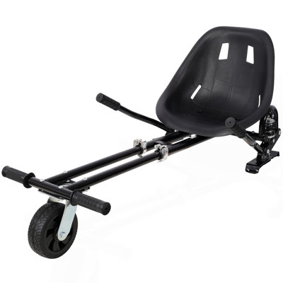 Hoverboard Seat Attachment Go-Kart,Fits 6.5" 8"10" Hoverboards, Heavy Duty Dual Pole & Dual Shock Absorber,Sturdy Adjustable Off-Road Frame,Hover Cart for Family Fun,not include Hoverboard,Black