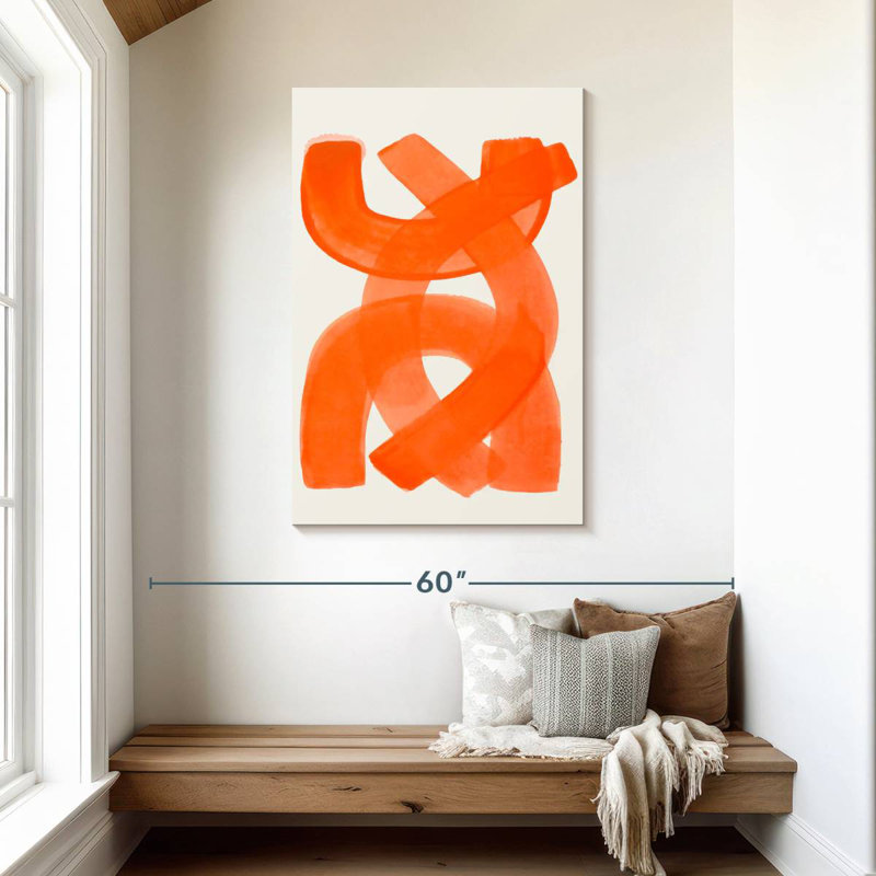 Avery Orange Brush Strokes, 45" H x 30" W