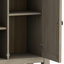 Armoire de rangement basse en bois massif avec tablettes réglables Manervia-1828389785