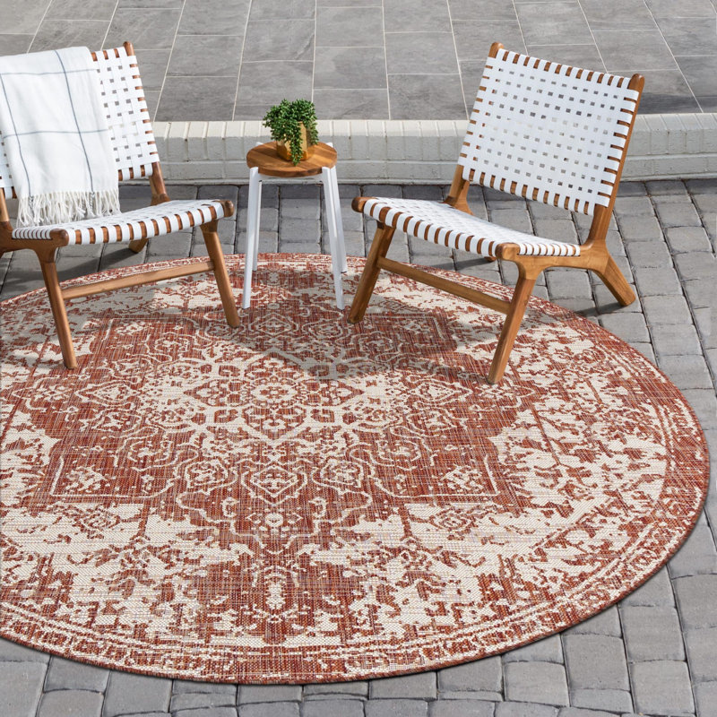 Allayna Dubai Indoor/Outdoor Rug, Round 4'1"