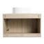 Meuble-lavabo mural 42 po avec lavabo en céramique et tablettes latérales