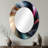 Abstract Spirals In Gold And Purple Tones III - Modern Oval Wall Mirror-568881168