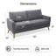 Canapé 68 po Mid Century Modern-130583933