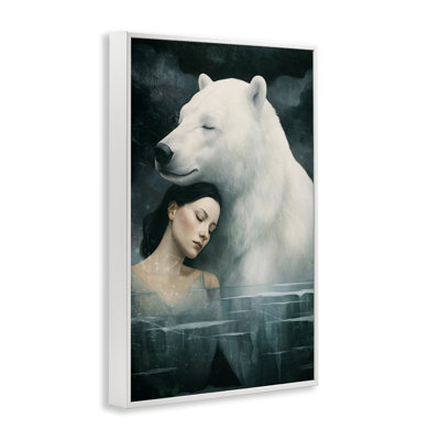 Polar Bear & Woman Giclee Art by Paula Belle Flores