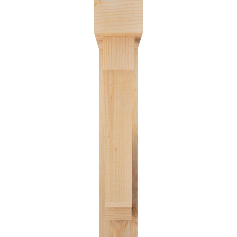 Imperial Block Bracket w/ Offset Brace, 34 x 26, 6"W Douglas Fir (Rough Sawn)