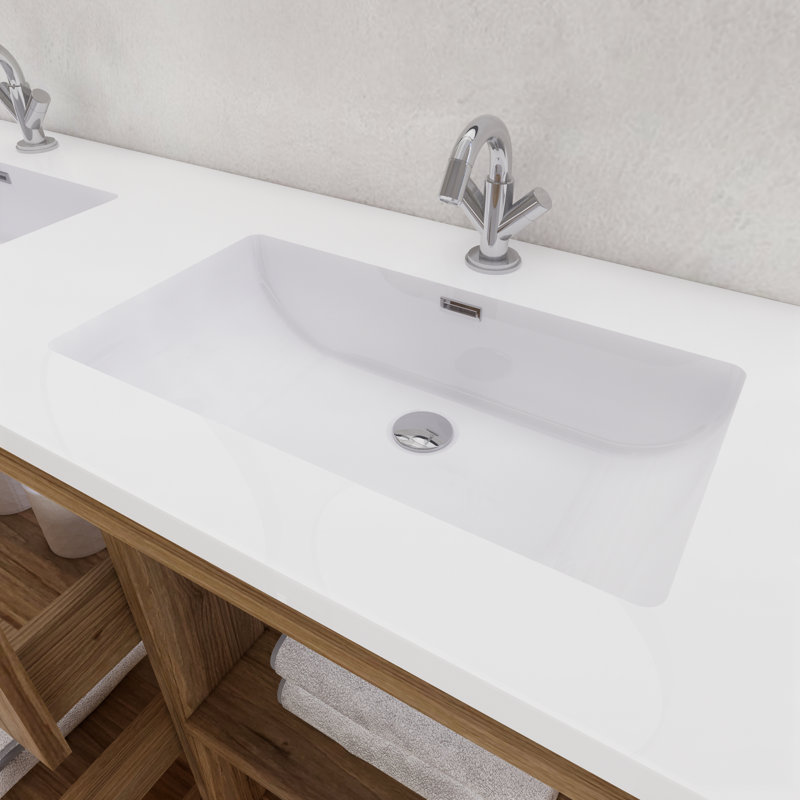 Eden 60" Double Sink Bathroom Vanity Set, Oak