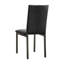 2 chaises de salle à manger rembourrées noires de style transitionnel moderne pour 2 avec finition attrayante