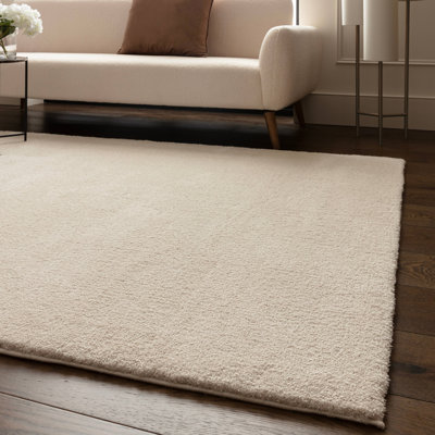 Symaya Cosy Shaggy Ivory Area Rug