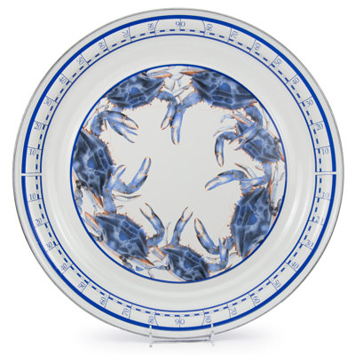 Blue Crab Enamelware Platter