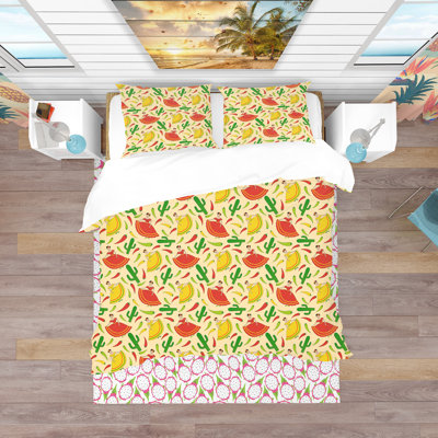 Ensemble de housse de couette tropical